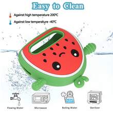 Juguete para la dentición del bebé Guante mordedor de sandía con forma de fruta, juguete sensorial relajante para el desarrollo sensorial. - Verde - Ver 5