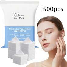 50/100/150/200/300/400/500/600/700/800 Stücke dünne Baumwollpads, dehnbare Baumwolltücher für das Gesicht, dünne seidene Abschminkpads, Toner für nasse Anwendung, 10 x 10 cm, dehnbar, DIY-Maske für das Gesicht - Übersicht 7