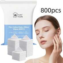 50/100/150/200/300/400/500/600/700/800 Stücke dünne Baumwollpads, dehnbare Baumwolltücher für das Gesicht, dünne seidene Abschminkpads, Toner für nasse Anwendung, 10 x 10 cm, dehnbar, DIY-Maske für das Gesicht - Übersicht 6