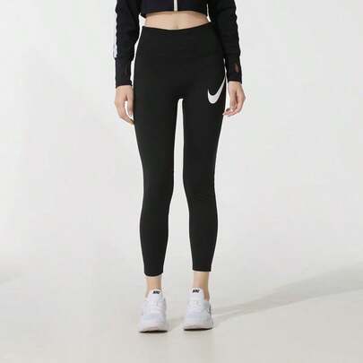 Nike 女士休闲瑜伽裤 AS W NK DF TEMPO HR 7/8 TGT 紧身打底裤 运动裤 日常训练裤 HV2305-010