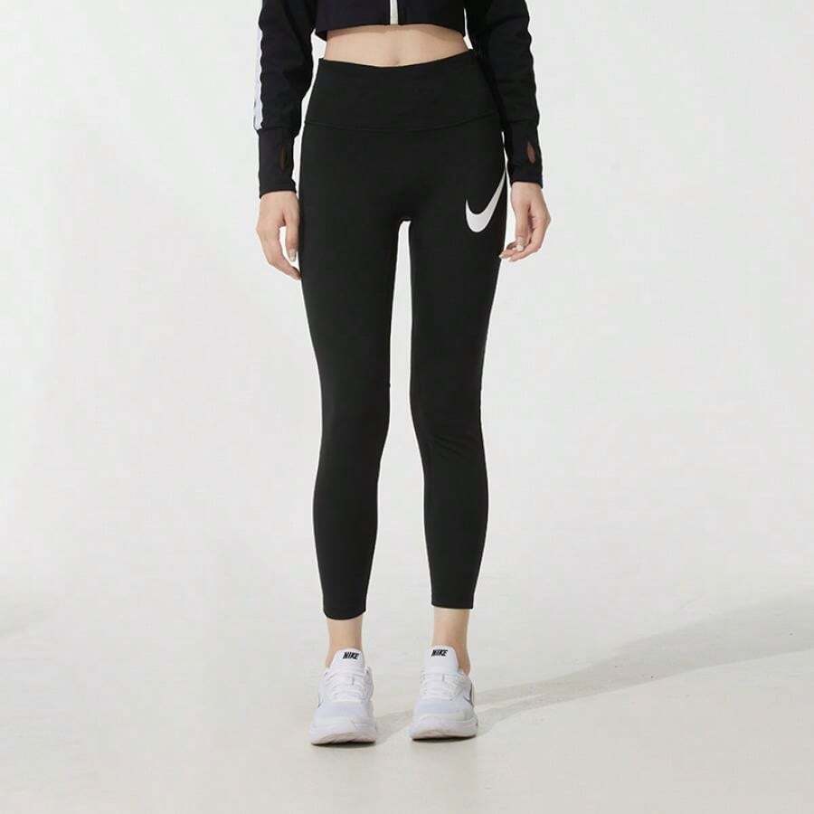 Nike Women's Casual Pants Yoga Pants AS W NK DF TEMPO HR 7/8 TGT Tight Fit Leggings Workout Pants Daily Training Pants HV2305-010 - Black/Reflective Silver/White - View 1