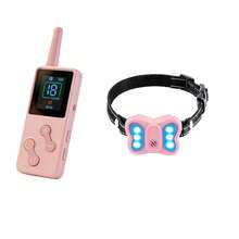 No Shock Dog Training Collar With Remote, Dog Vibration Collar With Controller Beep And Vibrate Only, Lock Waterproof Rechargeable Vibrating Collars For Dogs(10-120 Lbs)-No Prongs (Black) - Pink - View 2