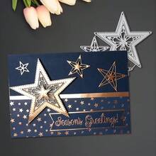1pc Star Shaped Metal Cutting Die - Multipurpose DIY Craft Tool, For Scrapbooking, Albums, Cards And Home Decor - Ideal For Holiday Wishes And Crafts - A - View 5