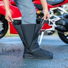 1双高品质防水鞋套，雨天出行和骑行必备，一次性加厚鞋底 - 黑色1件 - 查看 8