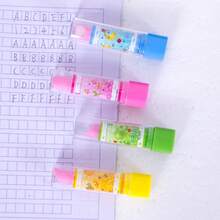 1pc Cartoon Lipstick Shaped Eraser, Creative Fruit Design, Cute Stationery Gift For Elementary Students - View 1