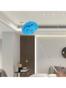 1pc Ultra-Fine Fiber Ceiling Fan Duster Cleaner - Extendable Up To 12ft, Long Handle, Dust-Proof, Reusable & Machine Washable Cleaning Brush, Easy Cleaning, Professional High-Altitude Fan Cleaning Tool, Practical Household Item - Feather Duster - View 9
