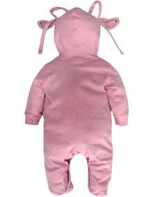 Disney Lightweight Cotton Romper With Hat For Baby - 粉色 - 查看 4