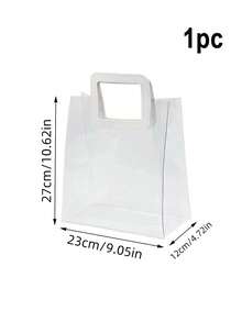 10 piezas, Bolsa de regalo transparente con asa para boda, bolsa de regalo de PVC transparente con asa resistente, adecuada para fiesta nupcial, fiesta de ducha, boda, compromiso, fiesta de inauguración de la casa, fiesta de graduación, fiesta de cumpleaños, Día de San Valentín, bolsa de regalo - A - Ver 13