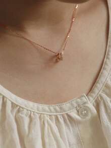 1 chiếc dây chuyền mặt dây chuyền hình vương miện cổ điển sang trọng bằng bạc Sterling S925 mạ vàng, đính đá Zirconia, thích hợp cho nữ/bạn gái, quà tặng trang sức thời trang cho tiệc tùng, sinh nhật, hoặc đeo hàng ngày. - Hoa hồng vàng - Xem 8