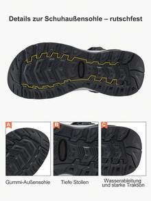 CAMEL CROWN รองเท้าแตะกีฬาสำหรับผู้หญิง, รองเท้าแตะเดินป่า, รองเท้าเสื่อโยคะ, รองเท้าลุยน้ำกลางแจ้งน้ำหนักเบา - สีดำ - ดู 2