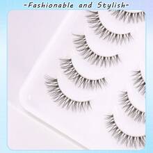 10 Pairs Fluffy Soft 3D Mink Fur False Eyelashes, Eyelash Extension Strips Suitable For Wedding, Party, Daily, Work, Natural & Realistic, Handmade, Elongated Lashes, Full Style Fake Eyelashes, Makeup Beauty Tool - Black - View 4