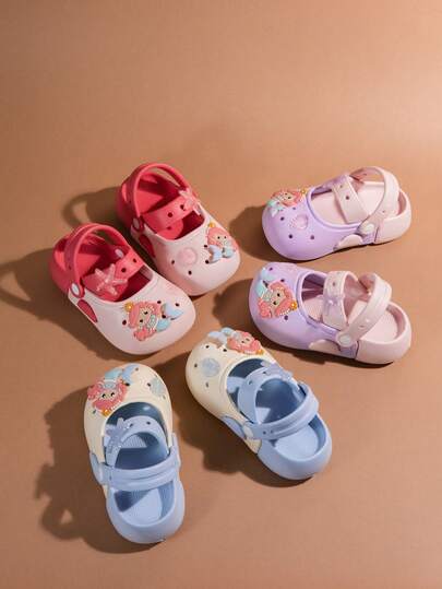 2026 New Baby Mermaid & Starfish Breathable Sandals, Summer Non-Slip Toddler Boys/Girls Cartoon Closed Toe Soft Bottom Slippers