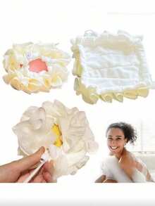 3/2/1 Pcs Loofah Sponge With Drawstring, 2-In-1 Exfoliating Mesh Bath Sponge Ball, Suitable For Men And Women - Multicolor - View 3