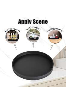 Silicone Round Tray, Vanity Tray, Kitchen Countertop Organizer Tray, Suitable For Candles, Perfume, Jewelry, Small Decorations, Hand Wash, Lotion Bottles - Multicolor - View 4