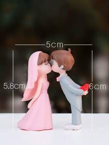 Charming Resin Couple Sculpture - Romantic Bride And Groom Miniature Decor, Elegant And Cute Cake Topper, Suitable For Home, Living Room, Bedroom, Office Desk, Shelf Or Garden Display, Perfect For Engagement, Anniversary, Wedding Party Decoration And Souvenir Gift, Indoor Decor | Elegant Design | Fine Craftsmanship, Ideal For Wedding Decoration, Valentine's Day Celebration - Nhiều màu - Xem 13