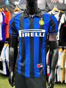 Inter Milan 1998-99 Ronaldo 9 Blue And Black Retro Player Shirt - Màu xanh lam - Xem 7