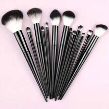 13pcs Makeup Brushes, 2sets Makeup Sponges, 2pcs Makeup Powder Puffs, Beauty Tools, Eyeshadow, Professional Blush Brush, Makeup Brush Set, Makeup Brush Kit, Makeup Brush Collection, Makeup Set, Makeup Brush Set, Complete Makeup Kit, Brush Set, Makeup Brush Set, Makeup Gift Set, Set - Black - View 6