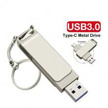BIYETIMI 2-In-1 OTG USB-C Metal Flash Drive 3.0 Dual Interface 64GB 128GB 256GB - View 7