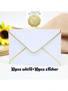 10-50pcs Modern Envelopes With Stickers, Sealed Letters, Certificates, Gift Packaging Paper Envelopes, Luxury Elegant Paper For Wedding Invitations - Phnom Penh Envelopes - View 14