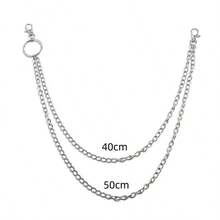 Punk Style Women's Belt, Retro Hiphop Boyfriend Waist Belt - Black - View 2