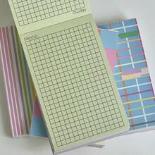 Rainbow Gradient & Stripe Memo Pad Set, Aesthetic Lined Notebook For Journaling, Study & Planner Organization - one-size - View 6