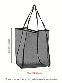 1 Stück großer, leichter, faltbarer Mesh-Strandspielzeug-Aufbewahrungsbeutel, praktisch zum Aufbewahren von Spielzeug, Muscheln, Kleidung und Handtüchern für Familienausflüge (nicht überladen, nicht als Rucksack oder Einkaufstasche zu verwenden) - Verschiedenfarbig - Übersicht 10