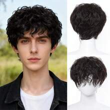 Men's Adult Kinky Curly Wig, High Temperature Fiber, 150% Density, With Buckle Net Cap, For Party And Daily Wear, Wig Cap - Multicolor - View 11