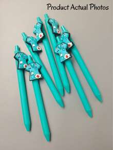 10 bolígrafos personalizados de enfermera, bolígrafos con texto/nombre personalizado. Adecuado como regalo para el Día de la Enfermera. Regalos personalizados para colegas, amigos - Multicolor - Ver 3