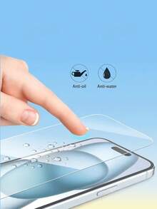 3pcs Compatible With Apple 7/8/X/XS/XR/11/12/13/14/15/16/16 Plus/16 Pro/16 Pro Max/16e17/17 Air/17 Pro/17 Pro Max, Anti-Scratch, Anti-Fingerprint, Waterproof, Dustproof, High-Definition Tempered Glass Screen Protector - Clear - View 4