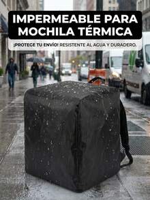 Funda Impermeable para Mochilas de Reparto Delivery – Protección Contra Lluvia y Humedad - Cuadrado - Ver 1
