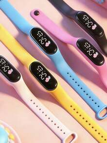 5pcs/Set TPU Silicone Strap Kids LED Digital Watch With Heart Shape, Displays Time, Month, Year, Week, Suitable For School, Daily Wear, Holidays & Gifts - Multicolor - View 10
