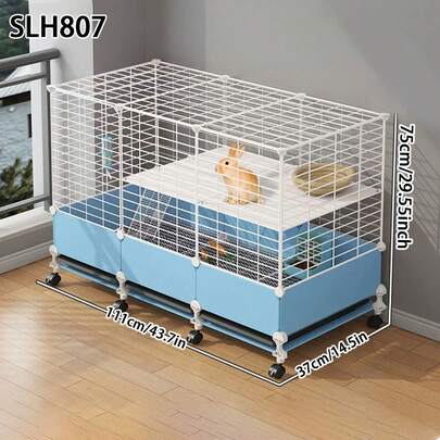 Detachable Rabbit Cage With Pull-Out Tray, Easy To Clean, Suitable For Indoor Small Pets Like Rabbits And Guinea Pigs