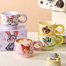 Disney 优雅高品质官方正品朱迪·尼克斯陶瓷叠杯，时尚马克杯，女士礼品 - 彩色 - 查看 5