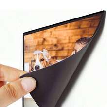 1pc Magnetic Soft Photo Frame, Small Card Display Rack, Home Photo Wall, Refrigerator Magnet Frame - A - View 4