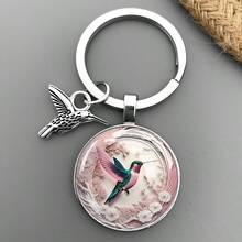 Medvang 1pc Hummingbird Casual Zinc Alloy Keychain, All Season - Antique Silver - View 6