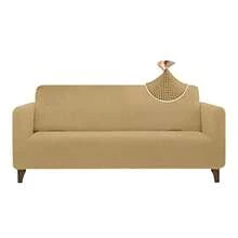 sofás y sofásMelocotton Juego de Protector Cubre Sala Elástico Strech Fit. eva tu Sala sin gastar más. Juego Completo: Incluye Protectores de Sofá de 1 2 y 3 plazas. Ideal para Mascotas Couch Cover. - Beis - Ver 2