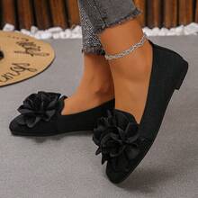 XfxfA Women's Striped/Pointed Toe Flat Shoes, Suitable For Shopping/Casual Daily/Commute/Vacation Wear - Black - View 13