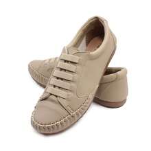 Comfortable Women's Lightweight Sneakers, Easy To Put On, Fashionable Moccasins/Shoes - 米色 - 查看 5