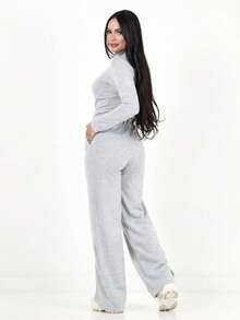 Women's Winter Lanzinha 2-Piece Set Comfort And Style - Gray - View 2