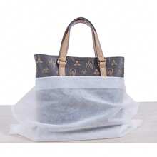 Fabric Shoe Bag, Minimalist White Drawstring Dust-Proof Travel Shoe Bag - White - View 8