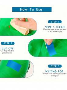 Self-Adhesive Pool Liner Patch, PVC Repair Kit For Inflatables - Swimming Pool, Water Leak Sealing Tape Waterbed Swimming Pools Inflatable Boat Laps & Square, For Air Mattress, Tent, Canvas Canopy, Rectangular & Round Shapes Vinyl Patch For Air Mattress, Spring Essentials, Summer Essentials, Spring And Summer Essentials, Spring Decor, Summer Decor. - Multicolor - View 8