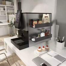 半件装磁性侧边置物架，适用于冰箱和洗衣机 - 无需钻孔安装，时尚黑色金属表面，壁挂式调料架，非常适合存放洗衣用品 - 彩色 - 查看 2