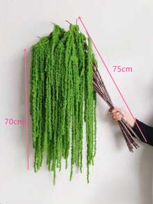 1/3/6pcs Faux Flower & Yarn Ball Hanging Decor, Unique Wedding Ceremony Engagement Party Tassel Soft Fabric Decoration - Green - View 3