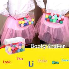 Rooster Laying Egg Shaking Ball Box, Funny Prop For Annual Party, Chicken Grass Skirt Dance, Interactive Team Building Game, Creative Activity Prop, Team Building Game Prop, Shaking Ball For Annual Party, Outdoor Toy - Multicolor - View 8