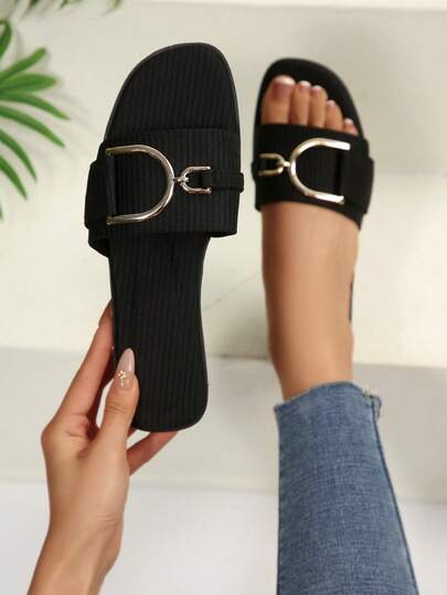 Nuevas sandalias planas tipo chanclas de moda casual para mujer