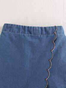 2026 Neues Mädchen 2-teiliges Jeans-Set, minimalistisches Design, angenehm weiches Material, vielseitiger Lässig-Stil, geeignet für Ausflüge und den täglichen Gebrauch - Verschiedenfarbig - Übersicht 7
