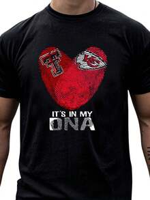 Texas Tech T And  Arrowhead Logo Its In My DNA Finge (2) - màu đen - Xem 1