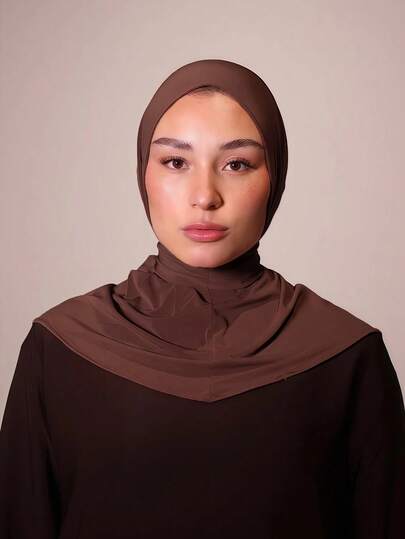 1pc Fashionable Casual Elegant Instant Hijab Cap, Classic Minimalist Stylish Modest Jersey Fabric, Soft & Breathable, Versatile For Daily Life, Festivals, Prayers