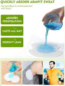 40/20片装男女通用一次性吸汗垫 - 舒适无缝设计，易于穿戴 + 吸汗 + 除臭 - 适用于居家、慢跑、健身、运动、学校、办公室、户外活动 - 便携，透气性好。母亲节和父亲节的绝佳礼物 - A - 查看 8