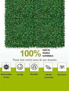 1pc Artificial Grass, Green Rose Leaf Shape, High Density, 25x25cm X 50x50cm, PE Material, Green Decorative, UV-Resistant Edging, Easy To Install, High Quality, Factory Customization. Ideal For Outdoor Garden Weddings, School Dormitory/Office Decor, Back-To-School Season Decor, Spring/Summer Decor, And Home Decor. - Green - View 11